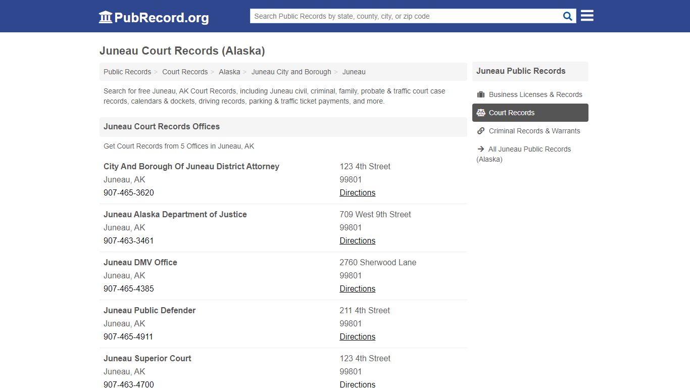 Free Juneau Court Records (Alaska Court Records) - PubRecord.org